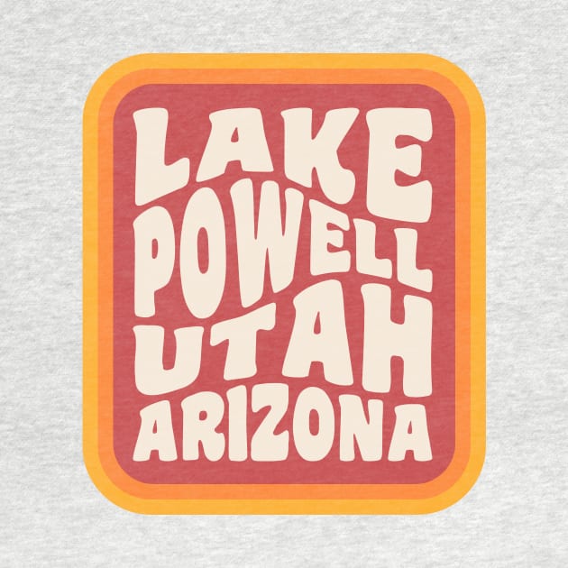 Lake Powell Utah Arizona Typography Badge Hiking by PodDesignShop